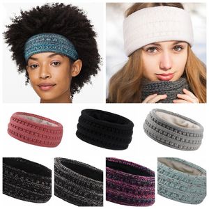 Winter Headbands Fleece Lined Thick Knitted Hair Accessories Ear Warmer Suitable for Daily Wear and Sport