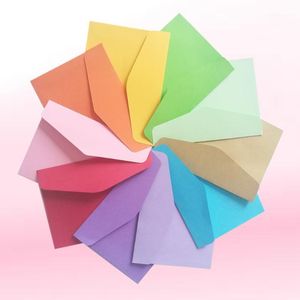 Embrulho de presente 30pcs Banco de cartão de armazenamento Mini envelopes portáteis de papel para cartões de visita de convite