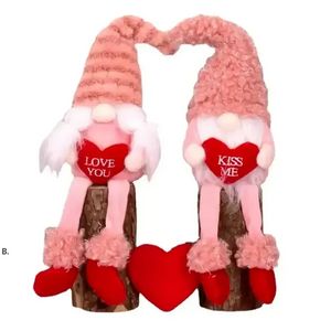 Wholesale men toy doll for women resale online - Valentines Day Gnome Plush Doll Scandinavian Tomte Dwarf Toys Valentine s Gifts for Women Men Wedding Party Supplies WHT0228