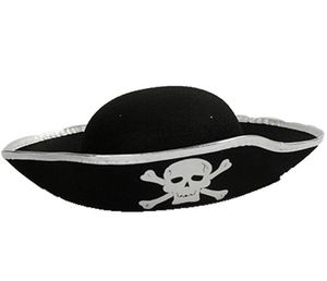 Pirathatt Barn Vuxen Halloween Cosplay Decor Felt Cap Pirates Skull Captain Caps Masquerade Holiday Party Costume Prop