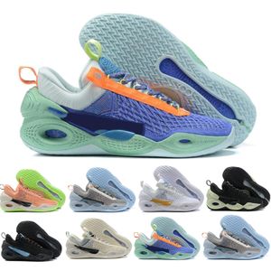Mens Shoe An thony Davis Cosmic Unity Amalgam Basketball Shoes Green Glow Light Grey Blue Orange Sports Athletic Sneakers US7-12