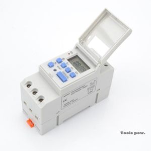 Timer, programmierbarer digitaler Zeitschalter, Relais-Timer, wöchentlich, 7 Tage, Steuerung, gut, elektronisch, DIN-Schienenmontage, AC 220 V/110 V, DC 12 V, 16 A, LCD