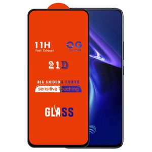 21D Full Lim Screen Protector Temperat Glass Protective Curved Premium Cover Guard Filmsköld för Samsung Galaxy Not 21 Fe 20 A02 A12 A22 A32 A42 A52 A72 A82 A92