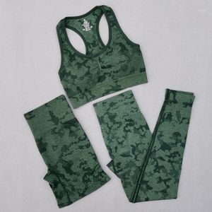 Yoga Kıyafet Adaptasyon Camo Dikişsiz Set Kadın Egzersiz Giysileri Spor Giyim Yüksek Bel Tozluk Koşu Şort Spor Sutyen Fitness Spor Giyim