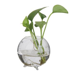 Vaser 6st Clear Ball Glass Flower Vase Pot Mini Landskap Terrarium flaska Liten söt ljusstake 8cm