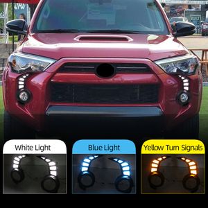 2PCS liderou o dia a dia de execução para a Toyota 4 corredor 4Runner 2014 2015 2016 2017 2018 2019 2020 2021 CAR DRL FOG Lamp