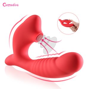 Protable Wearable Sucking Vibrator G Spot Vagina Massager Clit Stimulation Sucker Dildo Vibrator Sex Machine Sex Toys for Women Q0320