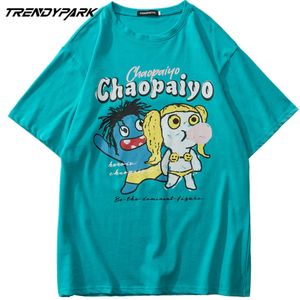 T-shirt dos desenhos animados dos homens t-shirt de verão manga curta impressa t-shirt Hip Hop Oversized Algodão Casual Harajuku Streetwear Camisetas Roupas 210601