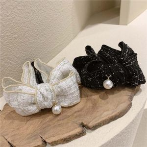 Akcesoria do włosów 1 PC Koreański Styl Słodka Krata Klinki Dziewczyny Klip Banana Pionowy Ponytail Holder Helperpin Moda T