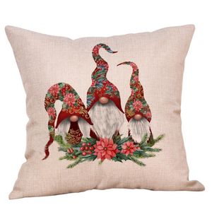 Cushion/travesseiro decorativo Ornamentos de natal sem rosto Capas de bonecas de Papai Noel Decorações de fronhas de padrões para casa Navidad