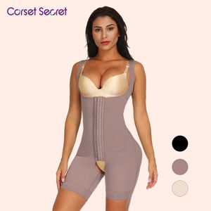 Women's Shapers Corset Secret Slimming Bodysuit Tummy Control Underwear BuLifter Crotchless Body Shaper Hook Design Waist Trainer Women Faja