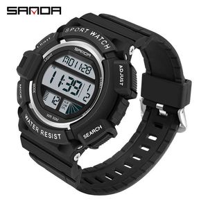Relogio Masculino 2021 Sanda Sport Mężczyźni LED Digital Watch Creative Nurkowanie Zegarki Mężczyźni Wodoodporna Alarm Watch Wristwatches G1022
