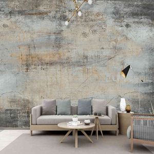 Custom Mural paper Retro Cement Painting Restaurant Living Room Bedroom Background Wall Decor Fresco Papel De Parede 3D