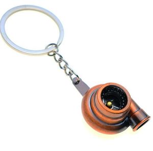 Whistle Sound Turbo Keychain Sleeve Bearing Spinning Auto Part Model Turbine Turbocharger Key Chain Ring Keyfob Keyring Free