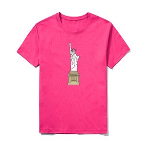 Летняя хлопковая футболка мужская статуя свободы многоцветный твердые мужчины верхняя одежда повседневная рубашка мужчины уличная одежда прохладная рубашка 5xL 210603