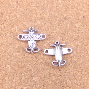 88 sztuk Antique Silver Bronze Plated Samolot Samolot Charms Wisiorek DIY Naszyjnik Bransoletka Bransoletka Ustalenia 18 * 19mm