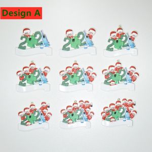 2021 Árvore de Natal decoração Xmas Ornamento Produto Família personalizada de 1-9 Pingente Pandemic Festival Presente