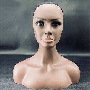 Peruca de fábrica chinesa Stand Double Ombro Mannequin Manikin Head for Hat Display