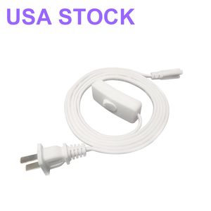 T5 T8 Tube Light Fixture LED Cord Switch pin Lampa Anslutning Wire Holder Socket Fittings Cables White Color USA Stock