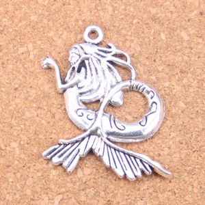 21 pz Argento Antico Placcato Bronzo sirena Charms Ciondolo FAI DA TE Collana Braccialetto Risultati Del Braccialetto 40*41mm