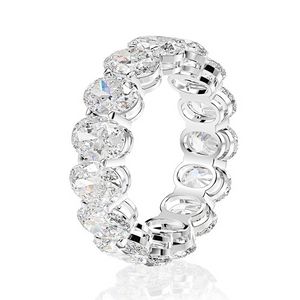 Sterling Silver Ringar Smycken Initial Oval Cubic Zirconia Women Wedding Engagement Ring Diamond