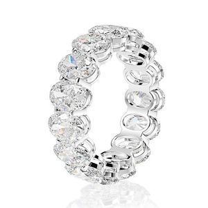 Sterling Silber Ringe Schmuck Initial Oval Zirkonia Frauen Hochzeit Verlobungsring Diamant