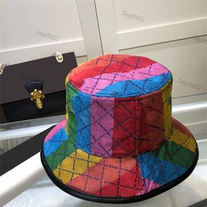 Luxury Colorful Fisherman Hats Men Women Letter Print Hat Fashion Sunscreen Wide Brim Cap Couple Street Style Caps