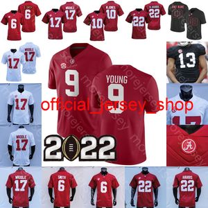 2022 Playoff Alabama Fotboll Jersey College Bryce Young Sanders Brian Robinson Jr. Anderson McKinstry Smith Waddle John Metchie III