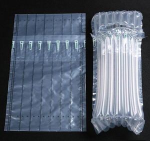 32 * 8 cm PE Çanta Hava Dunnage Çanta Hava Dolu Koruyucu Şarap Şişesi Wrap Şişme Hava Yastık Sütun Wrap Torbaları