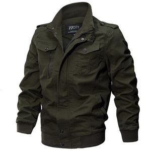 Män Militärjacka Höst Vinter Varma Bomull Bomber Jackor Mäns Army Pilot Air Force Uniform Casual Coats Plus Size M-6XL