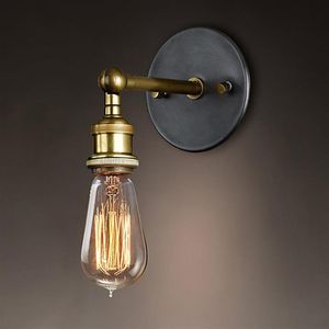 Outdoor Wall Lamps American Retro Sconce Vintage Loft Lights E27 Bulb Plated Iron Industrial Home Deco Lighting Fixtures