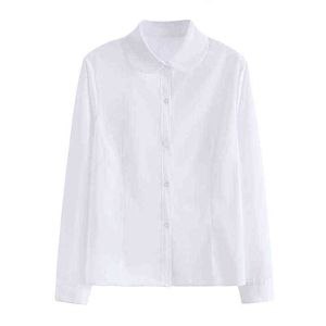 Lapel Long Sleeve White Shirt Women Blouses Uniform Work Harajuku Shirts Casual School Business Leisure Top Blusas Plus Size 5XL H1230