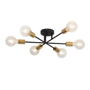 Ceiling Lamp Vintage Multiple E27 Base Black White Gold For Living Room   Dining Bedroom LED Chandelier Lighting Lights