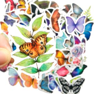 Pack of 50Pcs Wholesale Beautiful Butterfly Stickers Waterproof Sticker For Luggage Laptop Skateboard Notebook Water Bottle Car decals Kids Gifts Toys