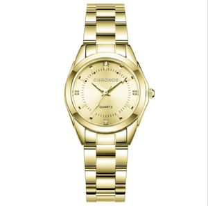Chronos Merk Horloges Originele Quartz Mening CWP Thin Dial Modieuze Womens Horloge Crystal Diamond Rvs Hardlex Luxe Gold Ladies Horloges