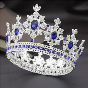 Moda Royal King Queen Tiara nuziale Corone per la principessa Diadema Sposa Corona Prom Ornamenti per feste Gioielli per capelli da sposa