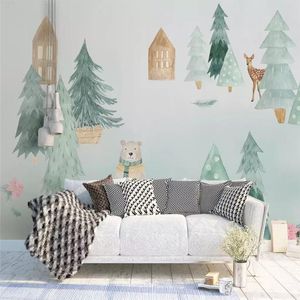 Wallpapers HD Modern Scandinavian Style Elegant Blue Background Professional Production Mural Po Wallpaper Can Be Customized