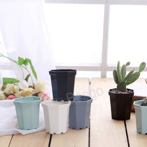 Plastic Octagon Shaped Flowers Pots Succulents Plants Flowerpot Thicken Office Desktop Flowerpot Home Garden Decoration BH6138 TYJ