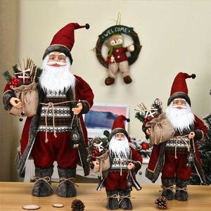 Boże Narodzenie Dekoracje Dla Domu 60cm Big Santa Claus Doll Dzieci Xmas Rok Prezent Choinki Decor Wedding Party Supplies 211104