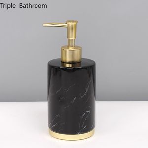 Dispensador de sabão líquido leve cerâmica de luxo viagens portátil frasco de garrafa de mão acessórios de banheiro