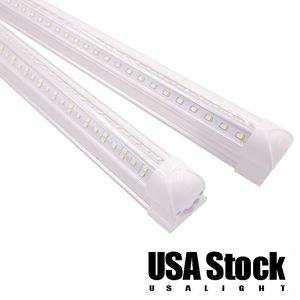 New V-Shaped 4ft 8ft Cooler Door Leds Tubes T8 Integrated Leds Tulbs Double Sides SMD2835 Led Fluorescent Lights 110v Led Shop Light