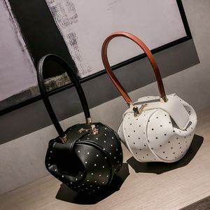 Luxurys Designers Bags Personalized Lantern Bag Women's Korean New Handbag High Quality Fashion Handbags Single Shoulder Messenger Packs PU Leather White Black