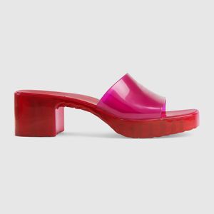 디자이너 여성 샌들 하이힐 고무 슬라이드 샌들 플랫폼 슬리퍼 chunky 2.4 뒤꿈치 높이 신발 여름 엠보싱 플립 플롭 최고 품질