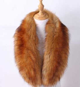 レザーと毛皮の模倣アライグマフォックス愛らしい髪のスカーフ冬のジョーカーはフルーツの服ウールの襟ショールの女性H0923