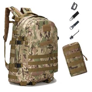 45L Taktische Rucksack Militär Armee Tasche Outdoor Camo Rucksack Camping Rucksack Wandern Sport Molle Klettern Angeln Jagd Pack Q0721