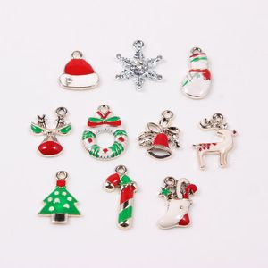 20 sztuk Mix Boże Narodzenie Emalia Pływające Wills Charms dla DIY Biżuteria Akcesoria BraceletBangels