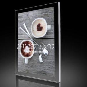 Magnetic Suction Poster Picture Frame Advertising Display Light Box for Ad Promotion with Wooden Case Packing (40*60cm)