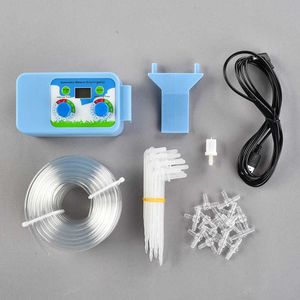 Water Pump Drip Irrigation Time Outdoor Flowers Plant Watering Timer Controller For Garden Automatic Garden Irrigation System 210610
