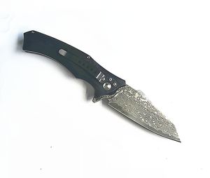 Ny Black Flipper Folding Kniv VG10 Damaskus Stålblad Stålplåt + G10 Handtag Utomhus Camping Vandringskula Bearing Fold Knives