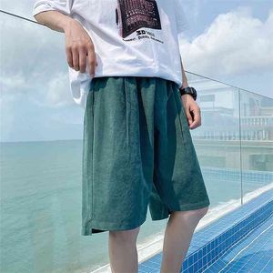 PR Men's Solid Color Casual Pants Woman Harajuku Style Shorts Fashion Oversize Male Hip Hop 210716